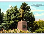 Mark Twain Statue Hannibal Missouri MO UNP Chrome Postcard S10 - $2.92