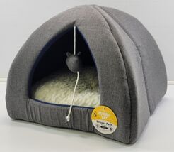 E) EveryYay Gray Snooze Fest Igloo Hooded Cat Bed Play Cave 16x16x16 - $29.69