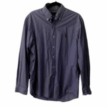 Ralph Lauren Blue White Gingham Check Button Down Shirt Size Large - £16.88 GBP