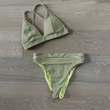 Seafolly Go Overboard &amp; Rio Hipster Bikini Bottom &amp; Tri Bra Top Limeligh... - $39.99