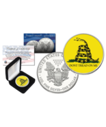 Don't Tread On Me GADSDEN USA FLAG 1 oz. .999 PURE AMERICAN SILVER EAGLE... - $119.95