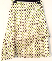 Karin Stevens skirt women size 10 polka-dots (green &amp; brown) - £7.70 GBP