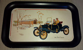 Advertising 1910 Ford Torpedo Metal Serving Collectible Tray - $8.14 CAD
