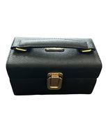 Vintage St.John Designer Case Mini Travel Top Handle Trunk Bag Mirror Black - $189.34