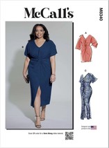 McCalls Sewing Pattern M8340 R11616 Knit Dress Misses Plus Size 20W-28W - $10.69