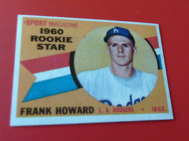 1960 Topps # 132 Frank Howard Rookie L. A. Dodgers Baseball !! - £24.08 GBP
