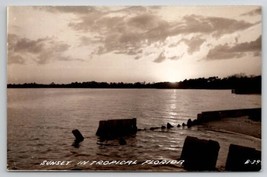RPPC Sunset In Tropical Florida Real Photo Postcard B47 - $7.95