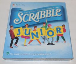 1999 Milton Bradley SCRABBLE JUNIOR BOARD GAME Ages 5+ Child's First Cro... - $8.88
