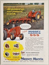 1952 Print Ad Massey-Harris 555 Tractors Power Packed 5-Plow Racine,Wisc... - £16.18 GBP