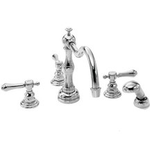 Newport Brass 3-1037 Chesterfield Triple Handle Roman Tub Faucet with Handshower - £664.85 GBP