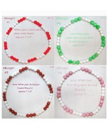 White Jade Combination 4mm Beaded Stretch Bracelets 8 Color Styles Avail... - $20.51 CAD