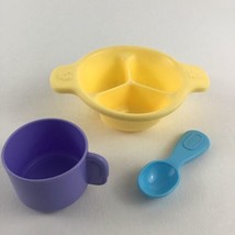 Little Tikes Vintage Pretend Play Divided Baby Bowl Cup Spoon Food Dinne... - £19.37 GBP