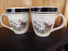 2# Running Horses by Scottyz  Mug&#39;s/Cup&#39;s Folkcraft Stoneware - £7.79 GBP