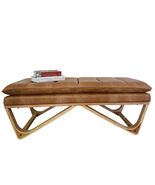 SEAT4U 48" Hendrick Upholstery Bench in Distressed Brown PU Fabric - $319.00