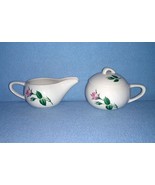 Paden City Moss Rose Creamer &amp; Sugar Bowl with Lid No Trim - $9.00