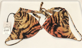 Shade &amp; Shore Woman&#39;s Tiger Print Bikini Top Size 36B NEw With Tags - £5.19 GBP