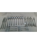 Towle Wave Lot of 25 Pieces Stainless Flatware Salad Forks Spoons Knives... - £35.94 GBP