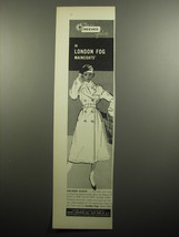 1957 Reeves Fabric Ad - London Fog Maincoats - Calibre Cloth - £14.44 GBP