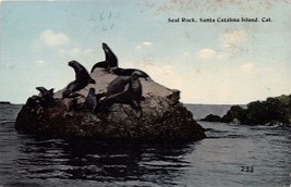 Babbo Natale CATALINA Isola Ca Sigillo Rock ~ Tichnor Brothers Ed. Cartolina - £8.69 GBP