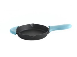 Pioneer Woman ~ Dual Handles &amp; Spouts ~ 8&quot; Cast Iron Skillet ~ Silicone ... - £36.94 GBP