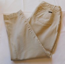 E39 by Eric Women&#39;s ladies Size 12 Capri Pants Jeans Flat Front lt tan d... - $18.01