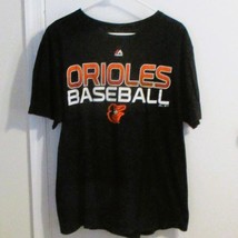 Majestic Orioles Baseball Mens Black T-Shirt XL Ring Spun Soft 100% Cotton - $185.83 MXN