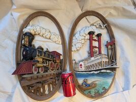 Many Of 2 1975 Burwood Products Plastic Steam Train Ship Wall Plate-
sho... - $96.75