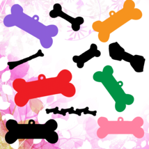 Color Dog Tag Bone-Digital Clipart-Art Clip-Gift Cards-Banner-Gift Tag-J... - $1.99