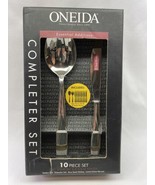 ONEIDA BOND 10 PIECE COMPLETER SET 8 STEAK KNIVES 2 PC Salad Serving (H2... - $12.90 CAD