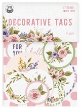 Stitched With Love Double Sided Cardstock Tags 9/Pkg  01 - £5.41 GBP