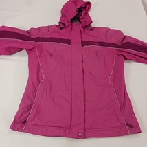 Columbia Interchange SL7642 Women’s Pink Hoodie Waterproof Jacket Size Medium image 8