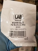 Lab Security 3101P1 Kwikset Bottom Pin #2 NEW pack of 100 3101 - $205.50 MXN