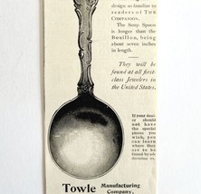 Towle Soup &amp; Bouillon Spoon 1894 Advertisement Victorian Silverware ADBN1rr - £9.39 GBP