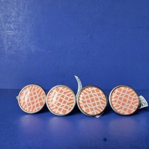 Set Of 4 Home Decorators Collection Coral Lattice Lens Knob Cabinet Pull - £7.54 GBP