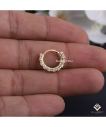 Septum Nose Ring in 14K Gold with Natural Diamond Daith Piercing Earring... - $288.01 CAD+