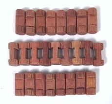 Wooden LINCOLN LOGS Parts Lot: 25 Small Log Pieces 1-1/2&quot; Dark Brown 1 Notch - £3.13 GBP