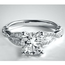 1.55Ct Brilliant Cut Solitaire LC Moissanite Engagement Ring 925 Silver Xmas - £74.73 GBP