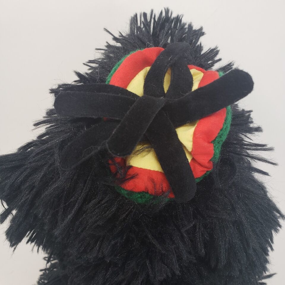DISNEY STORE RASTA DOG SANTA PAWS BLACK PUPPY CHRISTMAS STUFFED ANIMAL PLUSH Item image 7