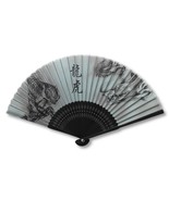 SILK HAND FAN 8&quot; Tiger and Dragon Gray Green High Quality Folding Pocket... - €6,90 EUR