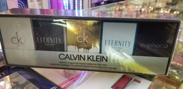 Calvin Klein 5 Pc 0.33 oz 10 ml Dab On Mini Travel Fragrance Gift Set Men SEALED - £59.76 GBP