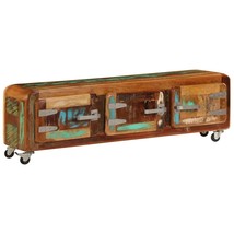 TV Cabinet 120x30x37 cm Solid Reclaimed Wood - £149.63 GBP