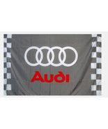 Audi Checkered Automotive Flag 3x5Ft TOP QUALITY - $337.12 MXN