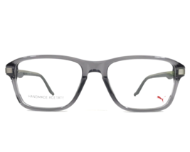 PUMA Brille Rahmen PU04090 002 Transparent Grau Rechteckig Full Rim 52-17-145 - $75.03