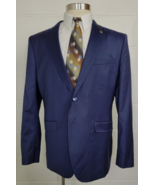 Ted Baker Blue Super 110s Wool Sport Coat Jacket Modern Fit 44R - £40.78 GBP