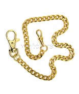 Gold Color Pocket Watch Albert Chain for Men with Big Lobster Swivel Cla... - £14.57 GBP