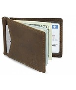 RFID Blocking Genuine Leather Money Slim Wallet Front Pocket California ... - £69.86 GBP