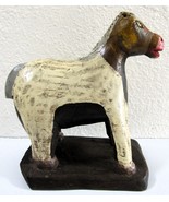 Old Wooden Nandi Figure Indian Hand Carved Horse Sculpture  - $1,272.74 MXN