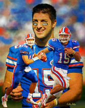 Tim Tebow FL Florida Gators QB Quarterback Art Print 3 8x10 - 48x36 Canvas Frame - £19.66 GBP+