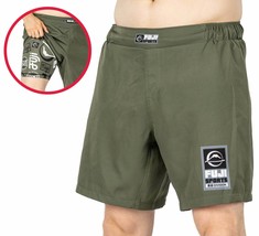 Fuji Ultimate Grappling MMA BJJ No Gi Competition Fight Board Shorts Oli... - $49.99