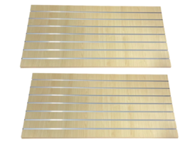 NEW Slatwall Easy Panels, Set of 2 PIECES, 2&#39; H x 4&#39; W Maple w/ metal in... - $141.76